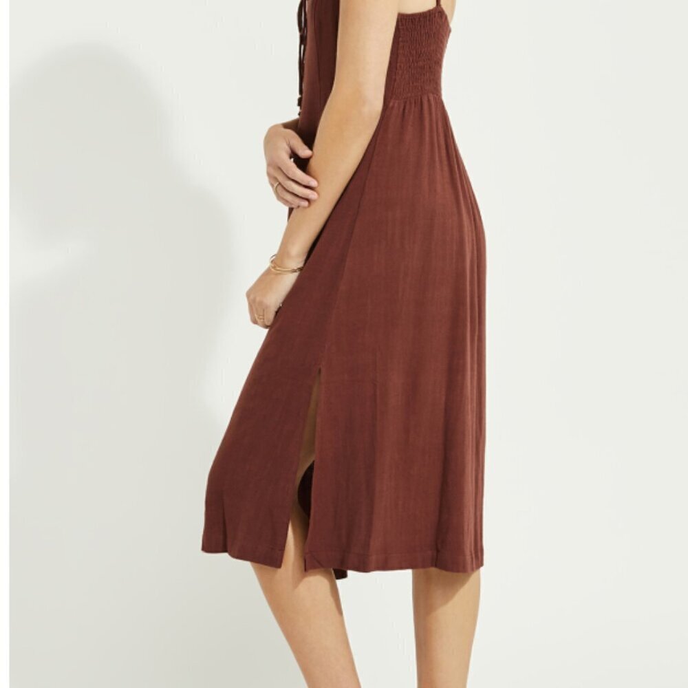 Gentle Fawn Wesley Linen Dress Beige XS | Cottagecore Boho Minimalist Chic - Picture 8 of 9